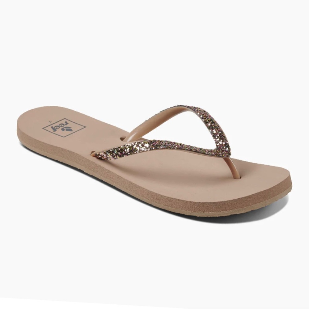 Reef Stargazer Gemstone Glitter Sparkle Flip Flops Sandals Size 9